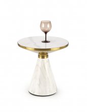 TRIBECA Стол журнальный белый мрамор/ золото
размер 50/52 cm