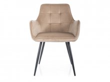 LEMON VELVET Крісло металеве тканина колір бежевий BLUVEL LEMONVCBE
розмір 85/47/5747 см