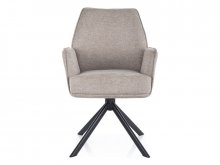 HUGO BREGO Крісло металеве крутящее колір бежевий J.BEŻ 31
розмір 90/46/58/49 см