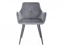 GRAPE VELVET Крісло металеве тканина колір сірий BLUVEL 14
розмір :85/47/5747