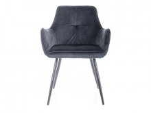 GRAPE VELVET Крісло металеве тканина колір чорний BLUVEL 19
розмір :85/47/5747