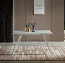 СТІЛ ТОРІ ОБІДНІЙ РОЗКЛАДНИЙ 1400/2000X800X750 БІЛИЙ МАТ