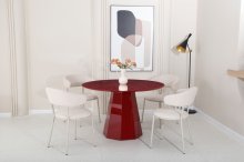 Стіл круглий поліуретановий МДФ TМ-200 винний