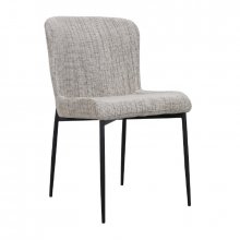 СТІЛЕЦЬ ЧЕЙЗ МЕТАЛ СИДІННЯ ТКАНИНА 590X485X820 БЕЖЕВИЙ РОГОЖКА
