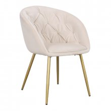 СТІЛЕЦЬ ЮНІК МЕТАЛ СИДІННЯ ТКАНИНА 570X570X810 СВІТЛО-БЕЖЕВИЙ