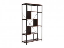 NET B Стелаж відкритий колір горіх/ чорний
