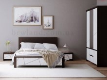 Ліжко КАСПIАН білий сніг БРВ LOZ/160 (каркас)