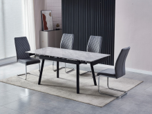 Керамічний стіл TM-88-1 ребекка грей + чорний