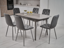 Керамічний стіл TM-84 калакатта мармур (сіра) + сірий