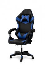 СТІЛЕЦЬ ОФІСНИЙ СЛІМ, ЧОРНИЙ/СИНІЙ