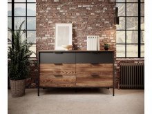 КОМОД PERFECT HOME МІЛТОН / MILTON З 6 ШУХЛЯДАМИ 6S/138 КАШТАН/АНТРАЦИТ