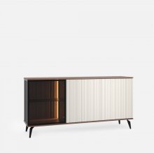 КОМОД З ПІДСВІТКОЮ PERFECT HOME ВІЧІ / VICI K154 3-ДВЕРНИЙ ГОРІХ/КАШЕМІР