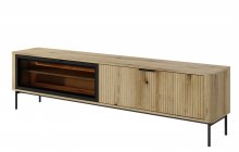 ТУМБА ПІД ТВ З ПІДСВІТКОЮ PERFECT HOME ВІЛСОН / WILSON 2D/200 2-ДВЕРНА ДУБ ЕВОК