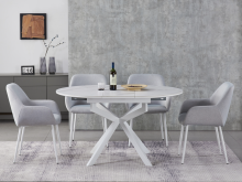 Керамічний стіл Офелія TML-1250 калакатта крістал + білий