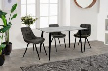 Стіл обідній Гейт (чорний/індастріал)