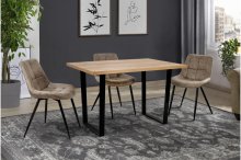 Стіл обідній Кентукі (чорний/дуб крафт золотий)