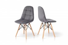 Стілець Джастін (Велюр Сірий)