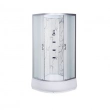 Гідробокс TKF90-30 Білий мармур WG 90x90x215 середній піддон