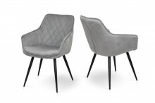 Крісло Наомі (велюр світло-сірий)