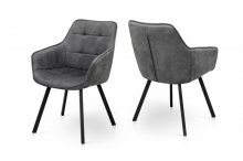 Крісло Тандем (велюр темно сірий)