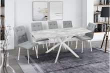 СТІЛ ОБІДНІЙ РІЧАРД (БІЛИЙ/Базальт)