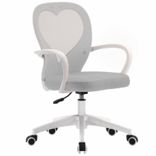 Комп'ютерне крісло STACEY світло-сіре/білий каркас