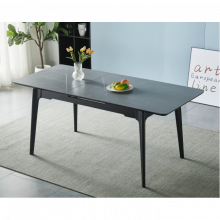 Стіл BERLIN CERAMIC білий глянець / чорний 140(180)X80