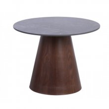 Журнальний столик VIRGINIA B Чорний глянець / Коричневий мат 60 x 43,5 см.