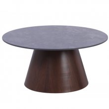 Журнальний столик VIRGINIA A Чорний глянець / Коричневий мат 80 x 35,5 см.