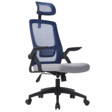 Комп'ютерне крісло CLAUS синє/сіре/чорний каркас