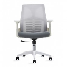 Крісло комп’ютерне SAM Сіре / Білий каркас