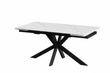 Стіл обідній Квант (чорний/кераміка білий)