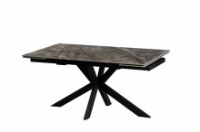 Стіл обідній Квант (чорний/кераміка сірий)