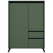  Комод REG 2D1S1K Лаундж / Lounge Зелений Димчастий + Чорний - ВМК (БРВ)