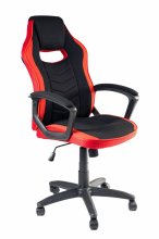 Крісло геймерське Tehforward Пілот чорний/червоний