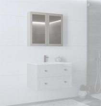 TORETO Шафка з дзеркалом SLU 80 колір кашемір  МДФ
розмір  80/15/70 cm