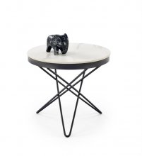 LEILA 2 Стіл журнальний колір білий/чорний кераміка
розмір 60/55 cm