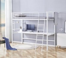 DOLCE  Ліжко двохярусне колір білий 90 зі столом та драбиною
розмір 90х200
