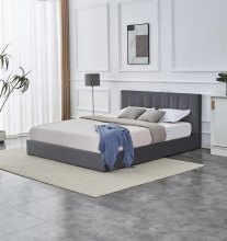 KATARINA 160 Ліжко з підйомним механізмом тканина колір сірий
розмір 160х200