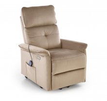 SEMIR 2 Крісло для відпочинку розкладне електричне колір бежевий
розмір  80/108-90/90-160/51-52 cm