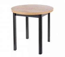 Стіл обідній круглий Adam 80 дуб артизан/чорний