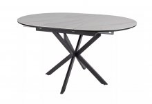 Стіл обідній розсувний Gaston Ceramic 100 Signal білий мармур/чорний GASTONBC100