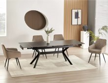 Cтіл обідній розкладний Imperia 180 Signal чорний мармур/чорний мат IMPERIAC180