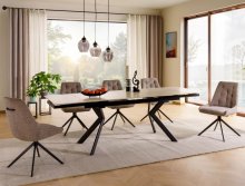 Стіл обідній розсувний Norton Signal травертін бежевий мат/чорний
NORTONSTRC160
размер 160(240)х90х75