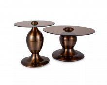 Стіл журнальний Cassie Signal прозорий коричневий/мідь глянець
розмір 70х38 см 