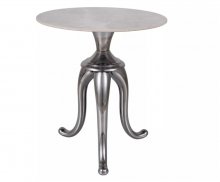 Стіл журнальний Snake Signal білий мармур глянець/срібло
розмір 48х55 см 