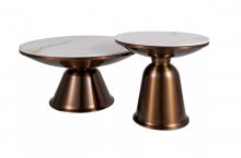 Стіл журнальний Vera Signal білий мармур/мідь глянець (комп 2 шт )
розмір 75х41