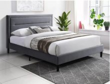 Ліжко Malaga Velvet 140 Signal сірий MALAGAV140SZC