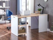 Стіл письмовий розкладний Duo Signal дуб/білий