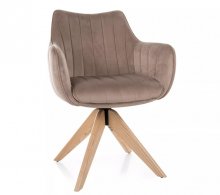 Крісло поворотне Azalia D Velvet Signal темно-бежевий/дуб